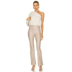 ENZA COSTA Matte Vegan Leather Bootcut Legging in Putty 0/XS Womens Faux Leather